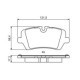 Set placute frana Spate BOSCH pentru LAND ROVER DEFENDER, DISCOVERY V, RANGE ROVER IV, SPORT II, dimensiuni 58.4 mm x 131.5 mm x 17.2 mm