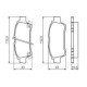 Set placute frana spate BOSCH pentru TOYOTA ALPHARD I, AVENSIS VERSO, ISIS, NOAH/VOXY, PREVIA II, SIENNA 2.0-3.5, dimensiuni 43.0x112.5x16.5 mm