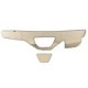 Material pentru plansa de bord F-CORE, covoras de bord sampanie, piele matlasată EKO, compatibil DAF XF 105, XF 106 10.05