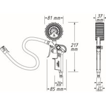 Pistol de verificat presiune roata HAZET