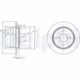 Disc frana DELPHI set discuri frana 2 buc. Spate Dreapta/Stanga FORD FIESTA FOCUS SCORPIO SIERRA diametru exterior 253.0 mm inaltime 33.0 mm grosime 10.0 mm