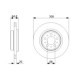 Disc frana BOSCH Spate Dreapta/Stanga VOLVO XC90 I 2.4D-4.4 06.02-12.14 308.0 mm 64.8 mm 20.0 mm 5 gauri ventilate