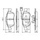 Set placute frana fata BOSCH ALFA ROMEO GIULIETTA 1.4-2.0D 04.10-12.20 59.4mm x 155.2mm x 18.75mm