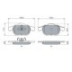 Set placute frana fata BOSCH pentru RENAULT GRAND SCENIC II, SCENIC II 1.5D-2.0D 06.03-12.09, dimensiuni 71.2mm x 155.4mm x 18.0mm