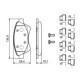 Set placute frana fata BOSCH pentru RENAULT GRAND SCENIC II, KANGOO, MEGANE II, dimensiuni 59.4 mm x 136.9 mm x 18.1 mm
