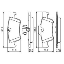 Set placute frana,frana disc BOSCH