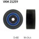 Rola ghidare/conducere curea distributie SKF pentru AUDI A3, SEAT ALTEA, LEON, SKODA OCTAVIA II, VW GOLF V, dimensiuni 80.0 mm x 34.4 mm