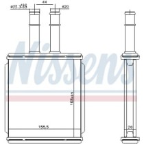 Schimbator caldura, incalzire habitaclu NISSENS