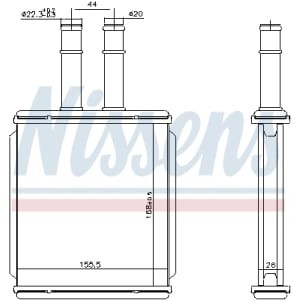 Schimbator caldura, incalzire habitaclu NISSENS