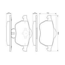 Set placute frana,frana disc BOSCH