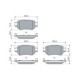 Set placute frana spate MAZDA 6 2.0/2.2D/2.5 08.12- BOSCH, inaltime 47.2 mm, latime 104.1 mm, grosime 15.6 mm