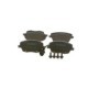 Set placute frana fata BOSCH pentru SEAT IBIZA III, SKODA FABIA I-II, ROOMSTER, VW POLO 08.99, dimensiuni 62.4 mm x 131.7 mm x 18.9 mm