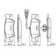Set placute frana Spate BOSCH VW CALIFORNIA T5 CAMPER MULTIVAN T5 TRANSPORTER T5 1.9D-3.2 04.03-08.15 50.8 mm 140.9 mm 19.1 mm