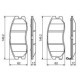 Set placute frana fata BOSCH pentru CHEVROLET CAPTIVA, OPEL ANTARA, inaltime 61.9 mm, latime 149.2 mm, grosime 17.0 mm