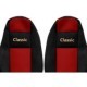 Husa scaun F-CORE rosu velours set pentru VOLVO FH II, FH16 II 03.14-