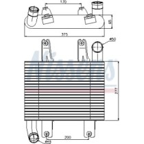 Intercooler, compresor NISSENS