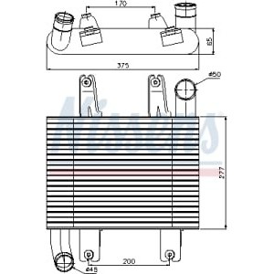 Intercooler, compresor NISSENS