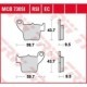 Set placute frana disc TRW MOTO fata/spate offroad/route/scooters material organic 43,9x59,7x9,6mm compatibile APRILIA MXV HONDA CR CRE CRF 125-500 2000-2014