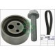 Set curea de distributie INA pentru DACIA 1310, LOGAN, SANDERO, RENAULT CLIO II, KANGOO, dimensiuni latime 17.0 mm, 96 dinti