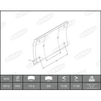 Set garnituri de frictiune, frana tambur BERAL