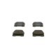 Set placute frana spate BOSCH pentru LAND ROVER 110/127, DEFENDER 2.5-4.0, dimensiuni 72.4 mm inaltime, 88.6 mm latime, 14.2 mm grosime