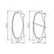 Set placute frana fata BOSCH pentru HONDA ACCORD VIII 2.0/2.2D/2.4 06.08- 64.8 mm inaltime, 152.3 mm latime, 17.13 mm grosime