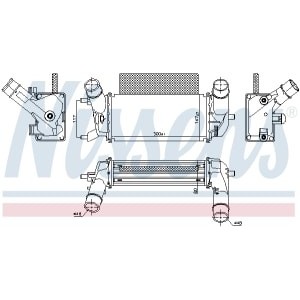 Intercooler, compresor NISSENS