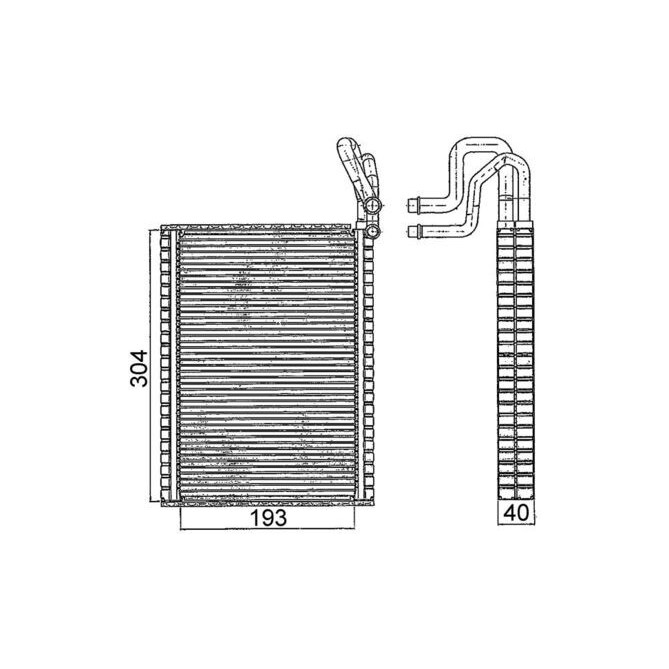 Evaporator, aer conditionat MAHLE