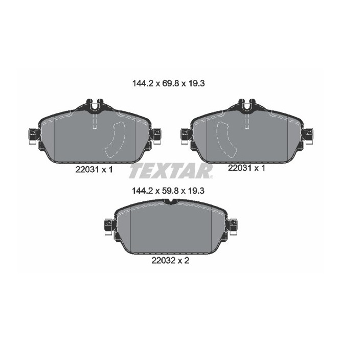 Set placute frana,frana disc TEXTAR