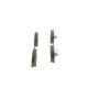 Set placute frana fata BOSCH cu lacat, tampon de amortizare, pentru FIAT 500X, JEEP RENEGADE, dimensiuni 59.4 mm x 155.4 mm x 18.6 mm