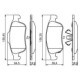 Set placute frana fata BOSCH cu lacat, tampon de amortizare, pentru FIAT 500X, JEEP RENEGADE, dimensiuni 59.4 mm x 155.4 mm x 18.6 mm