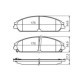 Set placute frana fata BOSCH pentru CHRYSLER 300C, DODGE CALIBER, CHALLENGER, CHARGER, MAGNUM, LANCIA THEMA 1.8-6.4, dimensiuni 54.9x184.1x17.2 mm