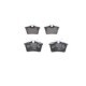 Set placute frana spate BOSCH pentru CITROEN BERLINGO, PEUGEOT 308 I, dimensiuni 52.9 mm inaltime, 87.1 mm latime, 16.6 mm grosime