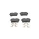 Set placute frana spate BOSCH pentru CITROEN BERLINGO, PEUGEOT 308 I, dimensiuni 52.9 mm inaltime, 87.1 mm latime, 16.6 mm grosime