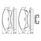 Set placute frana fata BOSCH pentru CHEVROLET AVEO, CRUZE; OPEL ASTRA J, J GTC, J/HATCHBACK 1.2-2.0D 60.3mm x 148.4mm x 18.6mm