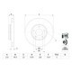 Disc frana BOSCH Fata Dreapta/Stanga 278.0 mm, inaltime 48.5 mm, grosime 25.0 mm, 5 gauri, pentru VOLVO, FORD
