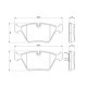 Set placute frana fata BOSCH pentru JAGUAR XJ, XJSC, XK 8, dimensiuni 63.9 mm inaltime, 156.5 mm latime, 17.5 mm grosime