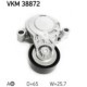 Rola intinzator curea transmisie SKF pentru BMW 2 F45, F46, X1 F48, X2 F39, MINI F55, F56, F57, F54, F60, diametru 65.0 mm, latime 25.7 mm