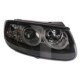 Lampa frontala Dreapta H7 electric fara motoras cromat galben pentru HYUNDAI SANTA FÉ II 01.06-