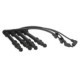 Set cablaj aprinder NGK pentru FIAT BRAVA / BRAVO / SIENA 1.6 16V 95-01, 4 fire, lungimi 40 cm, 50 cm, 60 cm, 65 cm cilindru 4, negru