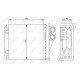 Schimbator caldura incalzire habitaclu NRF pentru MERCEDES SPRINTER B906, VW CRAFTER 30-50, dimensiuni 158x160x42 mm