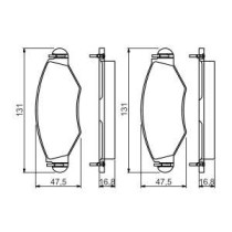 Set placute frana,frana disc BOSCH