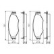 Set placute frana fata BOSCH pentru NISSAN KUBISTAR, PEUGEOT 206, 206+ 1.1-1.9D, inaltime 47.5 mm, latime 131.0 mm, grosime 16.8 mm