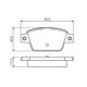 Set placute frana spate BOSCH pentru FIAT BRAVO II si LANCIA DELTA III 1.4-2.0D, inaltime 43.0 mm, latime 94.8 mm, grosime 17.3 mm