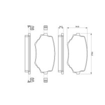 Set placute frana,frana disc BOSCH