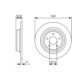 Disc frana BOSCH Spate Dreapta/Stanga 302.0 mm 50.8 mm 11.0 mm pentru FORD MONDEO V, FORD USA FUSION 1.0-2.5 09.12-