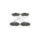 Set placute frana fata BOSCH pentru CITROEN XSARA, ZX; PEUGEOT 306, 406, 607 1.9D-3.0, inaltime 56.2 mm, latime 129.9 mm, grosime 18.0 mm