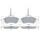 Set placute frana fata BOSCH pentru CITROEN XSARA, ZX; PEUGEOT 306, 406, 607 1.9D-3.0, inaltime 56.2 mm, latime 129.9 mm, grosime 18.0 mm