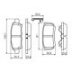 Set placute frana spate BOSCH pentru CHRYSLER 200, SEBRING; DODGE AVENGER, CALIBER; JEEP COMPASS, PATRIOT; MITSUBISHI LANCER 1.3-3.5