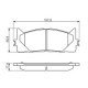 Set placute frana fata BOSCH pentru LEXUS ES, TOYOTA AVALON, CAMRY 2.0-3.5, dimensiuni 56.9 mm x 157.8 mm x 17.4 mm